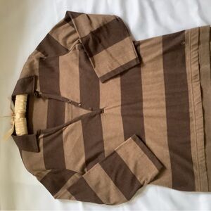Multicolored Boxy Collar Polo Top